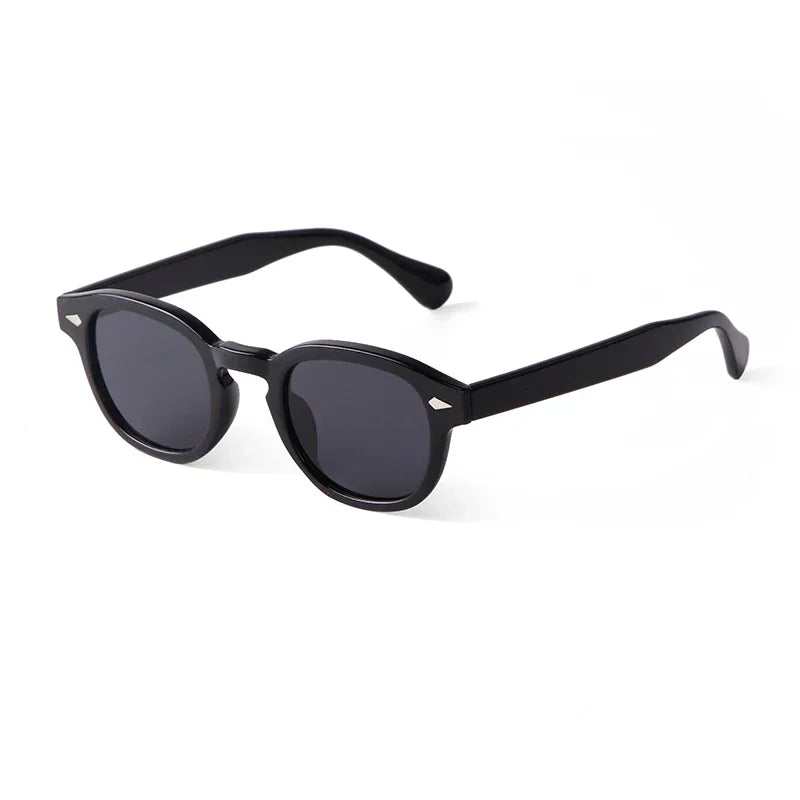 Fashion Transparent Blue Round Sunglasses Women Men 2024 Retro Rivet Tortoise Small Square Sun Glasses UV400 Lunettes De Soleil